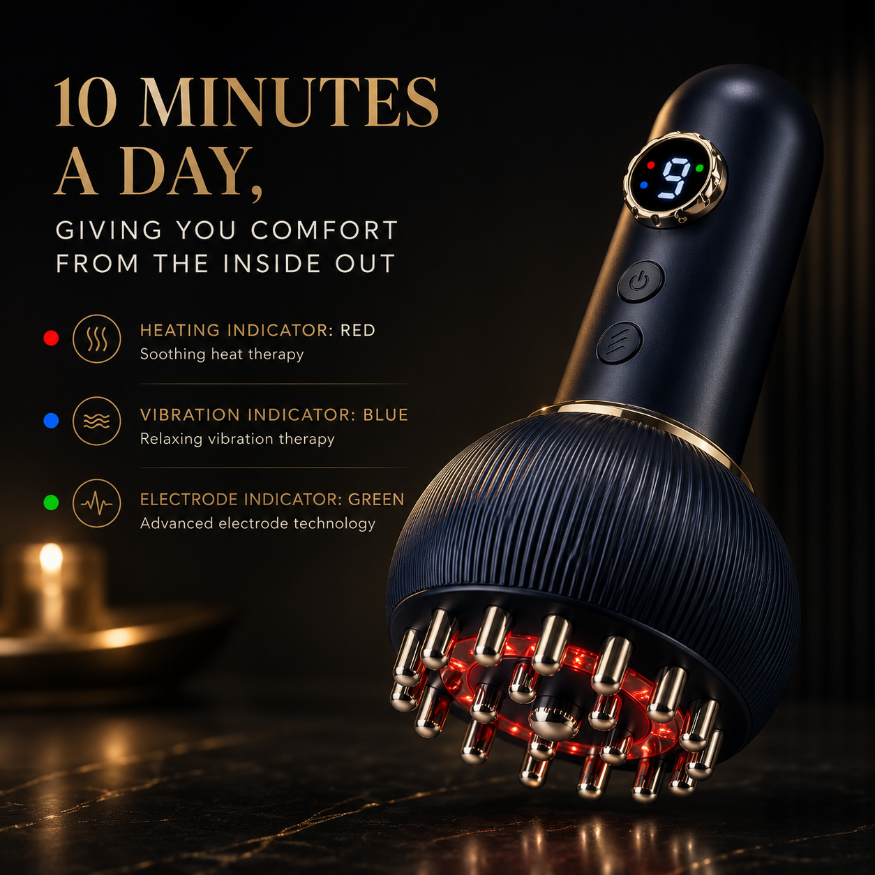 Electric Meridian Brush Gua Sha Cupping Massager